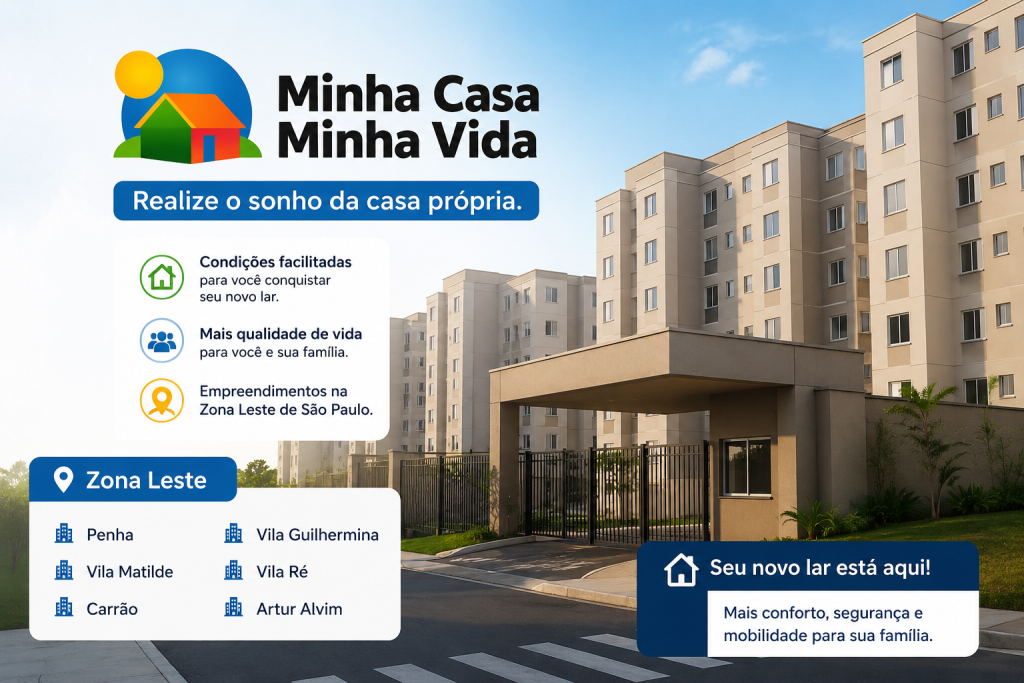 Imóveis minha casa minha vida na zona leste de São Paulo